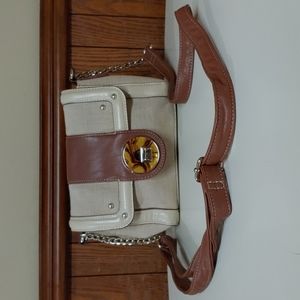Poppie Jones Canvas and Leather Crossbody Bag